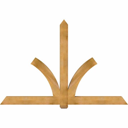 Ekena Millwork Redmond Rough Sawn Timber Gable Bracket, Western Red Cedar, 96"W x 64"H x 6"D x 6"F, 16/12 Pitch GBW096X64X0606RED00RWR